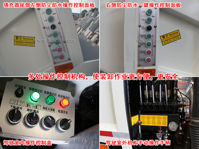壓縮垃圾車擁有多處操控系統